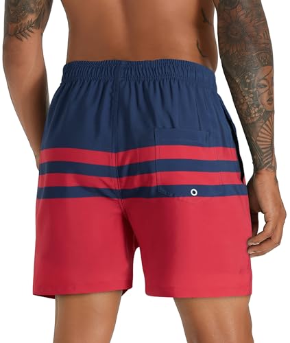 Image of APTRO Men's Swim Trunks with Compression Liner 5 Inch Bathing Suit Beach Swimsuits