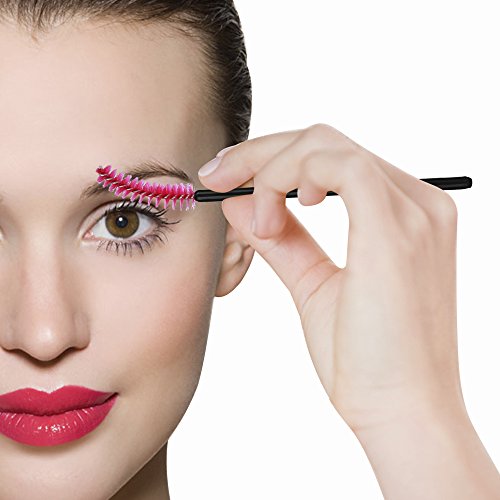 Shintop Disposable Eyelash Eye Lash Makeup Brush Mascara Wands Applicator Makeup Kits (50Pcs Rose) #TOP1