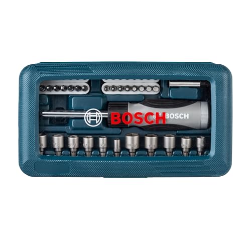 Bosch Kit de Pontas e Soquetes para parafusar com 46 peças