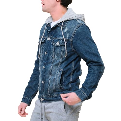 Image of VICTORIOUS Men's Distressed Denim Jacket