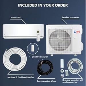 Cooper hunter 30000 btu mini split acheating system sophia series 18 seer 208230v with 25ft installation kit  urban country home decor
