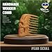 Handmade Wooden Beard Comb for Men Eco-Friendly Natural Wood Anti-Static Beard Grooming Tool Perfect for Styling Detangling & Shaping Gentle on Beard & Skin Sustainable Gift Idea (Pear Skull)