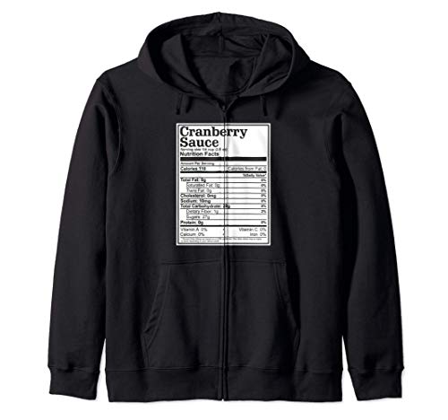 Cranberry Sauce Nutrition Can Facts Thanksgiving matching Sudadera con Capucha