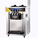 VEVOR Machine à Crème Glacée Molle 22-30L/h Machine à Glace Italienne Commerciale Trémie 6L Sorbetière Glace à l’Italienne Pré-Réfrigération 3 Saveurs Nettoyage en Un Clic Sundae Yaourt Café Snack-Bar
