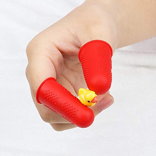 12 Pieces Silicone Hot Glue Gun Finger Caps, 4 Colors Finger Guard Protectors Or Hot Glue Wax Rosin Resin Honey Adhesives Scrapbooking Sewing In 3 Sizes-Red/Blue/Yellow/Green #TOP7