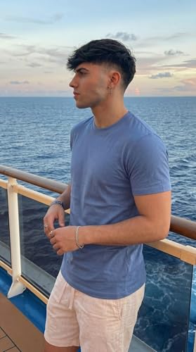 Image of Men's Solid Round Neck T-Shirt | Regular Fit Cotton Casual Tee | Half Sleeve | S to 3XL Sizes | Soft Breathable Everyday Wear for Daily Use, Gym, Summer & Casual Wear