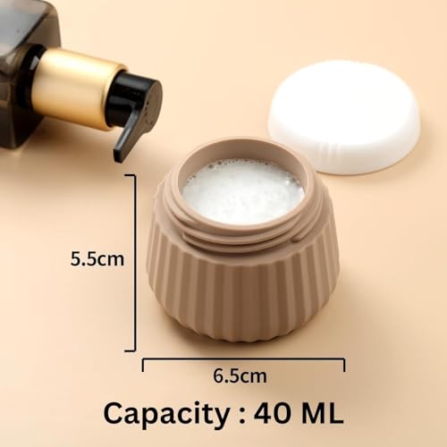 Image of HELIMIX Containers Cream Jars for Toiletries Kit BPA Free, Leak-proof 40ml Travel Size Containers, Travel Accessories Organizer with Lid for Cosmetic Face Hand Body Cream