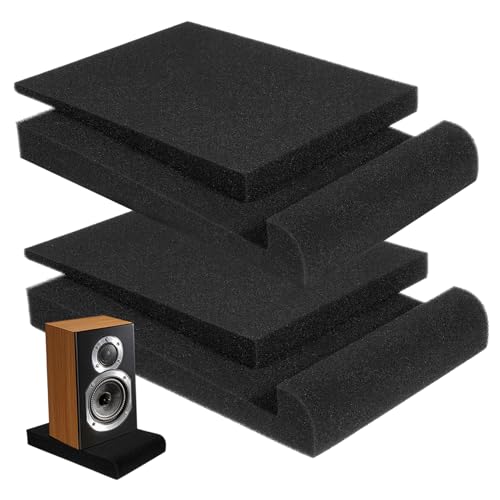 BAZEITFLOW 2個防振防音パッド 高密アコースティックフォーム 防音材 室内装飾 音楽 やオフィス用に