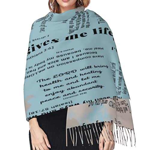 Prayer Healing Inspirational Scripture Bible Verse Religious Scarf Pashmina Shawls Wraps Dress Wedding Bridal Scarves4