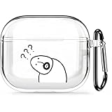 AirPods 3 ケース AirPods 第3世代 ケース クリア おしゃれ おもしろい かわいい 創意 キャラクター デザイン シンプル エアーポッズ ケース オシャレ 分離式 透明 TPU 充電ケース カラビナ付き 耐衝撃 ワイヤレス充電対応 AirPods 第三世代 ケース