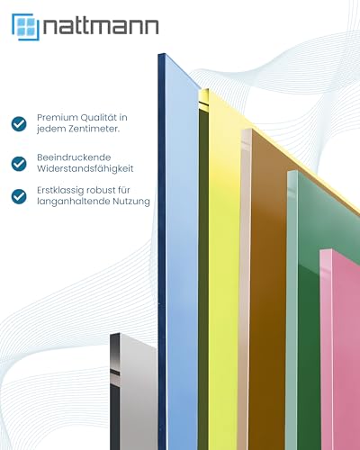 nattmann GS farbig, 3mm - vielseitig einsetzbare, bruchfeste Acrylglasplatte für Lichtobjekte und mehr, Markenqualität in 12x25 cm - creme transluzent (1H02)