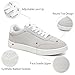 Adokoo Women's Fashion Sneakers Suede Black Grey Brown Casual Shoes Tennis Low Top Lace Up Sneakers for Women(Light Grey,US8)