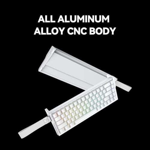 Image of IROK MG68 Rapid Trigger Full Aluminum Alloy Body Magnetic Switch Keyboard, 65% TKL Hot Swapped High Refresh Rate RGB Programmable, Low Latency Wired Gaming Keyboard for Win /Mac Gamer(White)