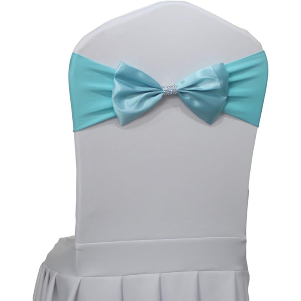 Stuhlschärpen mit Schleifen Elastic Stuhl Schärpen Stuhlschleifen Hochzeit Stuhl Bogen für Stuhl Deckt Schärpe Geburtstag Party Hotel Dekoration