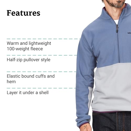 Image of MARMOT Men's Rocklin 1 /2 Zip, Lightweight Fleece Pullover Jacket