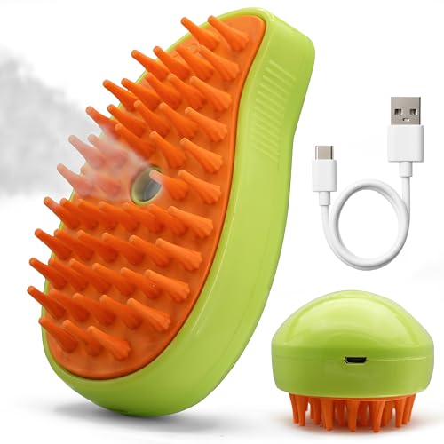 Spazzola a Vapore per Gatti e Cani Spazzola Gatto Pelo Lungo e Corto per una Toelettatura Completa con Vapore