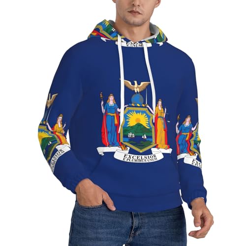 Sweat à capuche homme pull polyester New York vêtement sport et mode urbaine