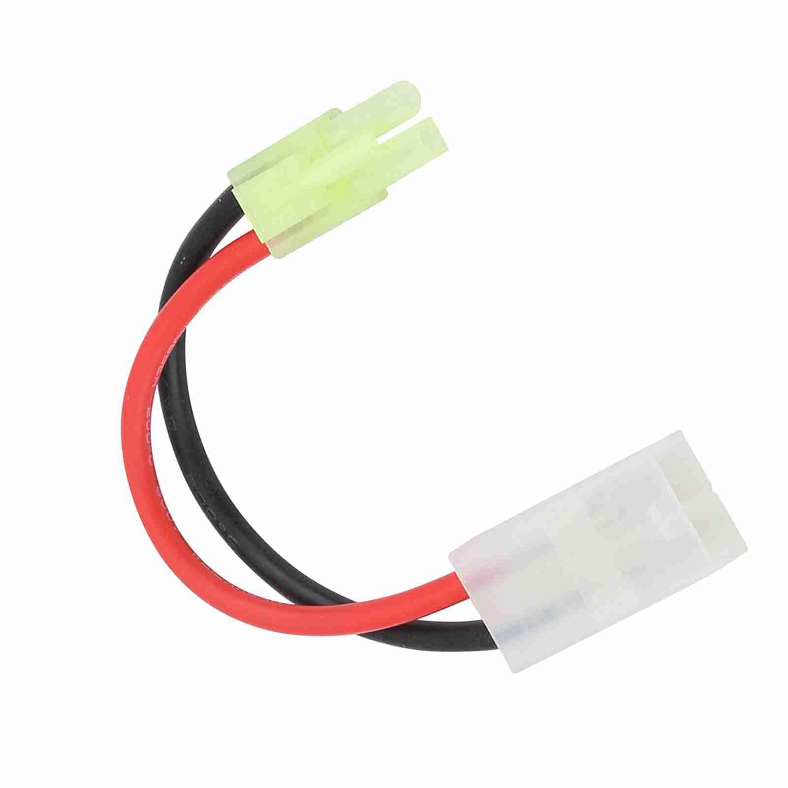 Adaptateur Grand Tamiya ↔ Mini Tamiya 16AWG - Câble Silicone 13 Cm, Mâle/Femelle, Pour Batteries RC & Modélisme