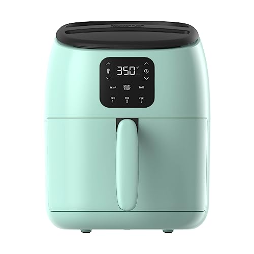 Comparison: Best Small Air Fryer For Two 11 DASH Tasti-Crisp™ Electric Air Fryer Oven, 2.6 Qt., Aqua – Compact Air Fryer for Healthier Food in Minutes, Ideal for Small Spaces - Auto Shut Off, Digital, 1000-Watt