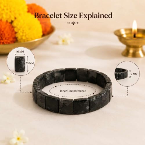 Image of Raw Pyrite Bracelet for Men & Women | Natural Pyrite Stone Stretch Beaded Bracelet | Handmade Unisex Crystal Bracelet for Meditation, Yoga & Daily Wear