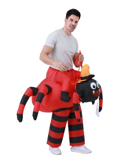 FXICH Costume gonflable pour adulte - Costume gonflable en forme d'araignée pour femme - Taille adulte - Costume gonflable pour fête costumée d'Halloween pour adulte