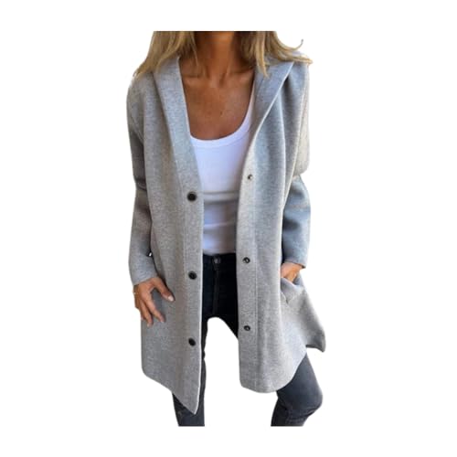 Cedar And Ash Oversized Single-Breasted Hooded Casual Jacket Women's 2025 Spring，Solid color autumn spring trench coat