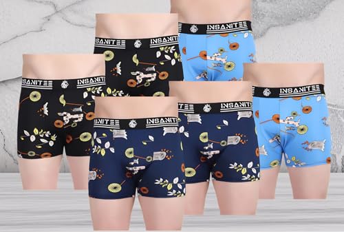 Image of Men's Nylon Stretch Printed Trunk | Ultra-Soft, Breathable Innerwear for Men | Stylish & Supportive Fit