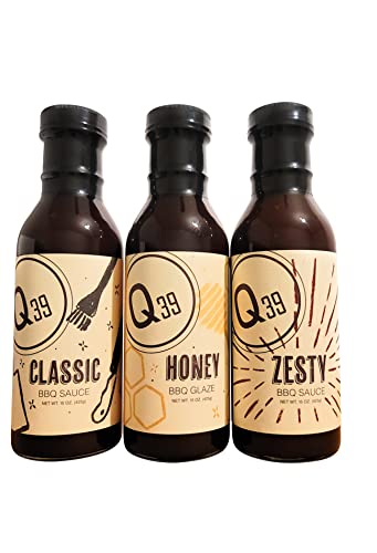 Q39 Sauce Gift Pack Classic, Zesty & Honey Sauces (3-Pack)