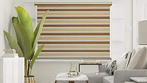 ZEBRA BLINDS Fabric Curtain Blind for Windows and Outdoor Decor