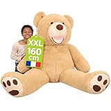 bananair - Orso Peluche Gigante 160cm - Fabbricato in Francia, Certificato CE - Morbido e Soffice, Abbracci Garantiti - Orsacchiotto di Peluche Grande Perfetto per Compleanni e Altre Celebrazioni