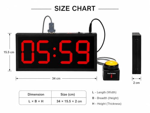 NXZ Digital Countdown Timer 34x15.5 cm - Image 3