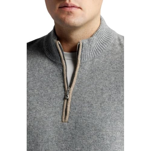 johnnie-O Men's Mayfair Quarter-Zip Sweater, Charcoal2