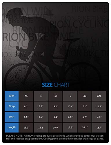 RION Unisex Cycling Running Basketball Compression Sleeves Cover UV Protection Arm Warmers 2 Pairs