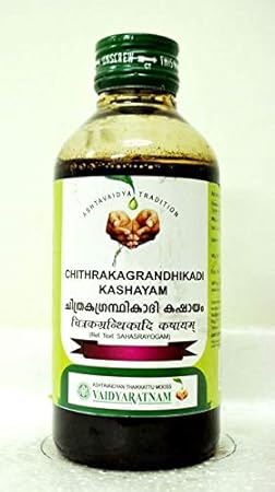 Vaidyaratnam Chithrakagranthikadi Kashayam 200ml with Free Pachak Methi