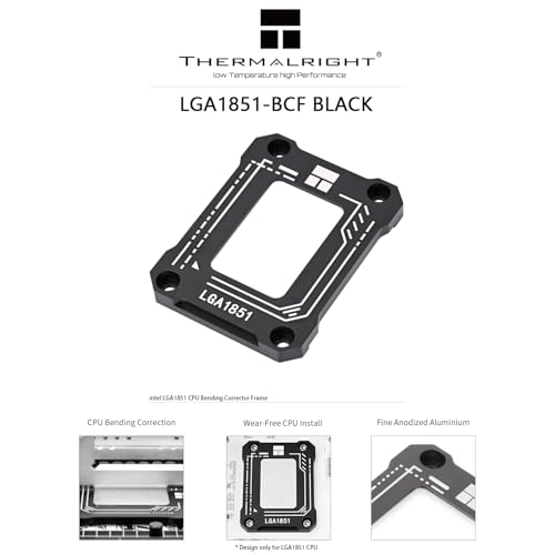 Image of Thermalright Lga1851 BCF Black CPU Holder,CPU Anti Bending Fixed Bracket,Easy to Install,Full Fit Fixed Seamless Installation,All Aluminum Alloy Anode Sandblasting Process,Intel 15th CPU Holder