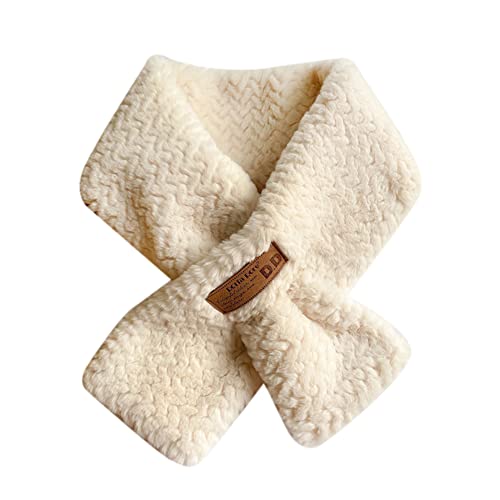 Faux Rabbit Fur Collar Scarf,Cross Neck Scarf Faux Fur Collar