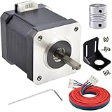 JYUDAUFU Nema 17 42 × 48mm ステッピングモーター DC 12V 3Dプリンター ステッピングモーター 1.8° カップリング、ブラケット、1m 2相4ピンワイヤーケーブル付き Creality CR-10 10S Ender 3 3Dプリンター / CNC押し出し機/Y軸用