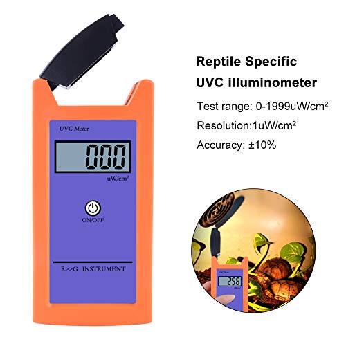 RCYAGO RGM-UVC Reptile UV Radiation Meter 1uw/cm2 High Precision UV Illuminance Meter UVC