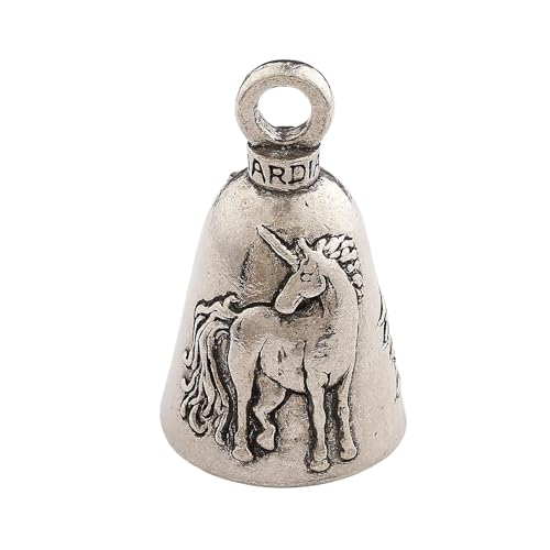 Image of Guardian Bell Animals Good Luck Bell w /Keyring & Black Velvet Gift Bag | Motorcycle Bell | Lead-Free Pewter | Made in USA