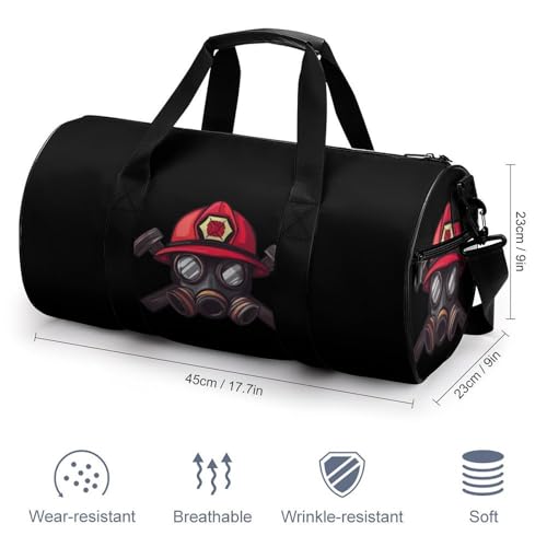 Firefighter Fire Truck Fireman Travel Duffle Bag Waterproof Sport Gym Bag Carry On Tote Bags for Men Women2