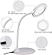 DUDSOEHO 3-fache Lupe mit licht und Ständer - Handfreie Touch-dimmbare Lupe mit LED-Licht für Arbeit, Lesen, Hobbys, Nähen, Basteln (Weiß)