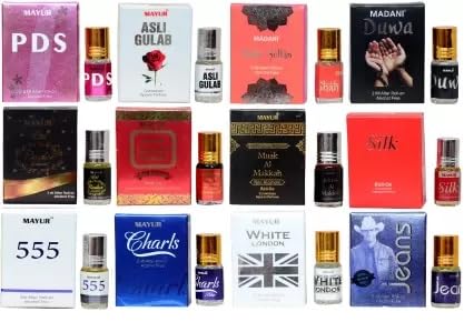 MAYUR Ramdan Kareem Special Liquid Attar Gift Set For Unisex (12 Pcs Of 3ml) Floral Attar (Citrus)-12pcs Set-1