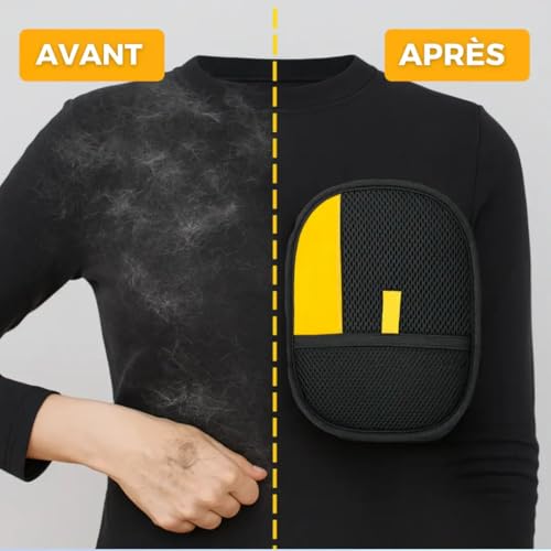 Gant de Toilettage Élimine Efficacement les Poils Réutilisable et Lavable Double Face - 4