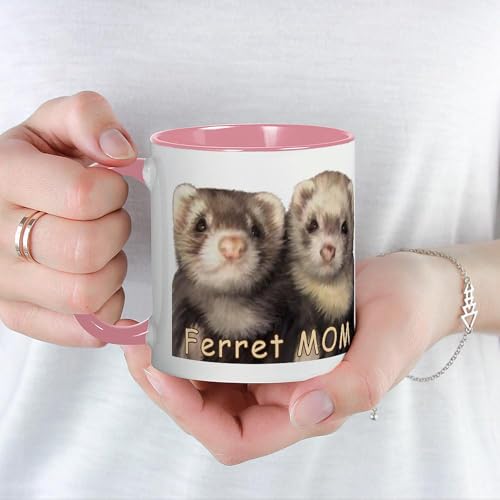 Taza de cerámica CafePress Ferret MOM 11 oz miniatura 5