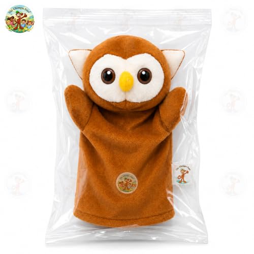 Image of Owl Hand Puppet for Kids | Soft Plush Animal Puppet | Storytelling, Role Play, Preschool Learning Toy | Interactive Educational Puppet for Boys & Girls