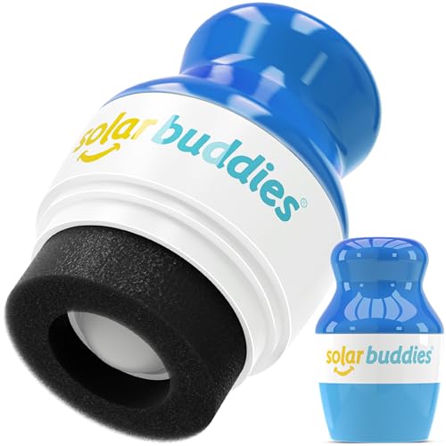 Image of Solar Buddies Sunscreen Applicator - Single Full Blue - Refillable Roll on Sponge Sunscreen, Suncream & Lotion Applicator For Kids, Adults & Families - Holds 3.4fl oz, Perfect Size for Travel