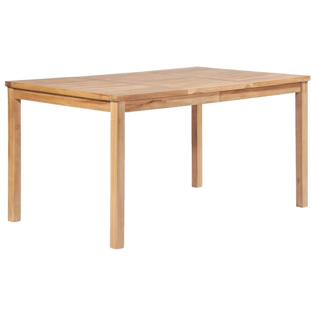 Juego de muebles de jardín de madera de teca maciza con propiedades repelentes al agua y tablero de mesa estable, juego de muebles de jardín para exteriores