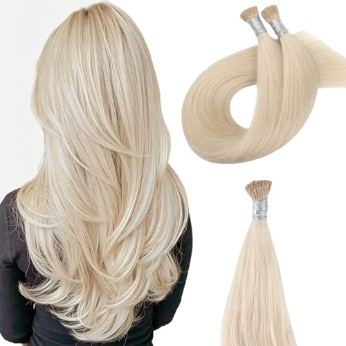 ABH AMAZINGBEAUTY HAIR Ash Platinum Blonde I Tip Hair Extensions