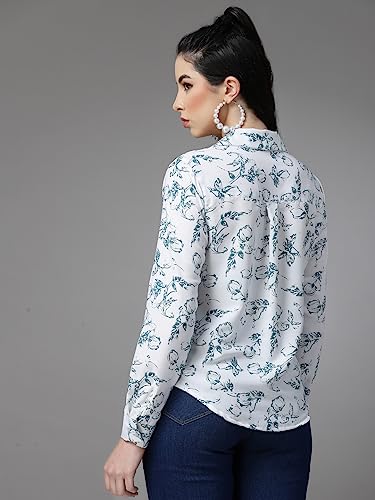 Image of OOMPH! Women's Cotton Regular Fit Floral Button Down Shirt