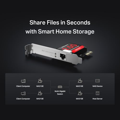 Tarjetas PCIe 2.5 Gbps Mercusys MA310E con puerto RJ-45 para Windows y Linux 5